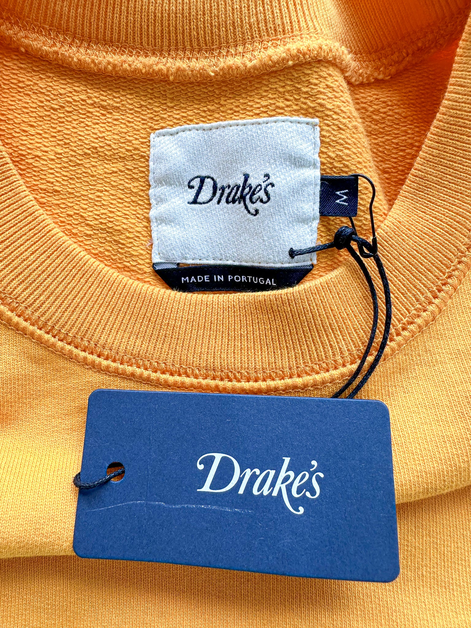 Drake's Mustard Heavy Weight Cotton Sweatshirt