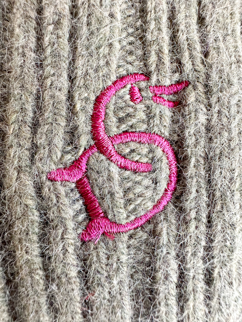 Drake's Olive Green Lambswool Angora Beanie Hat