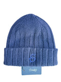 Drake's Navy Lambswool Angora Beanie Hat
