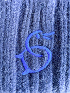 Drake's Navy Lambswool Angora Beanie Hat