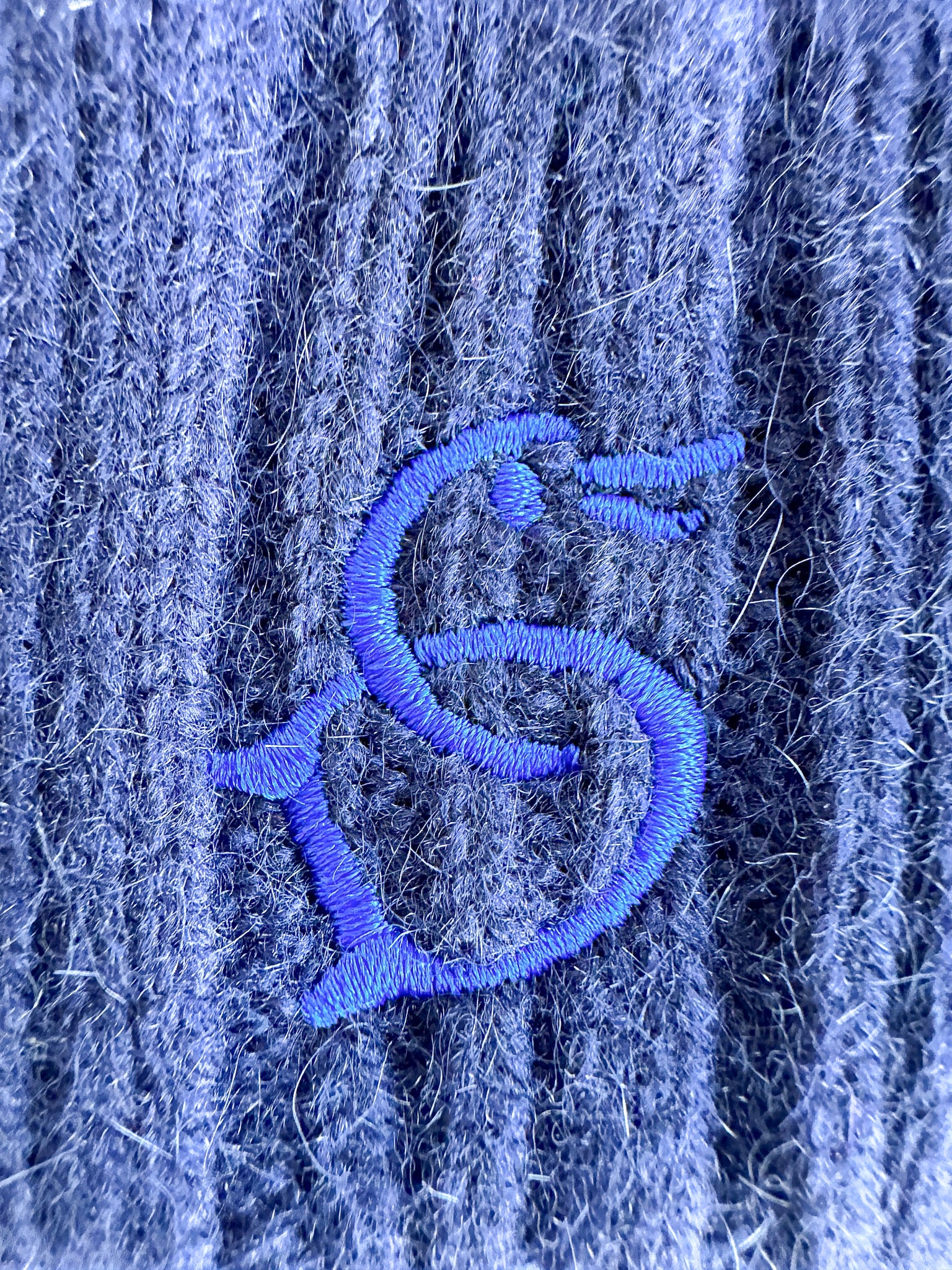 Drake's Navy Lambswool Angora Beanie Hat