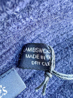 Drake's Navy Lambswool Angora Beanie Hat