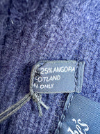 Drake's Navy Lambswool Angora Beanie Hat