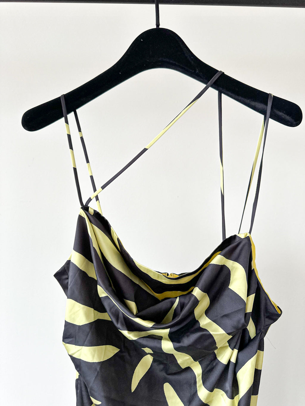 De La Vali Frisco Spaghetti Strap Tiger Black Neon Mini Dress - House Of Huntington