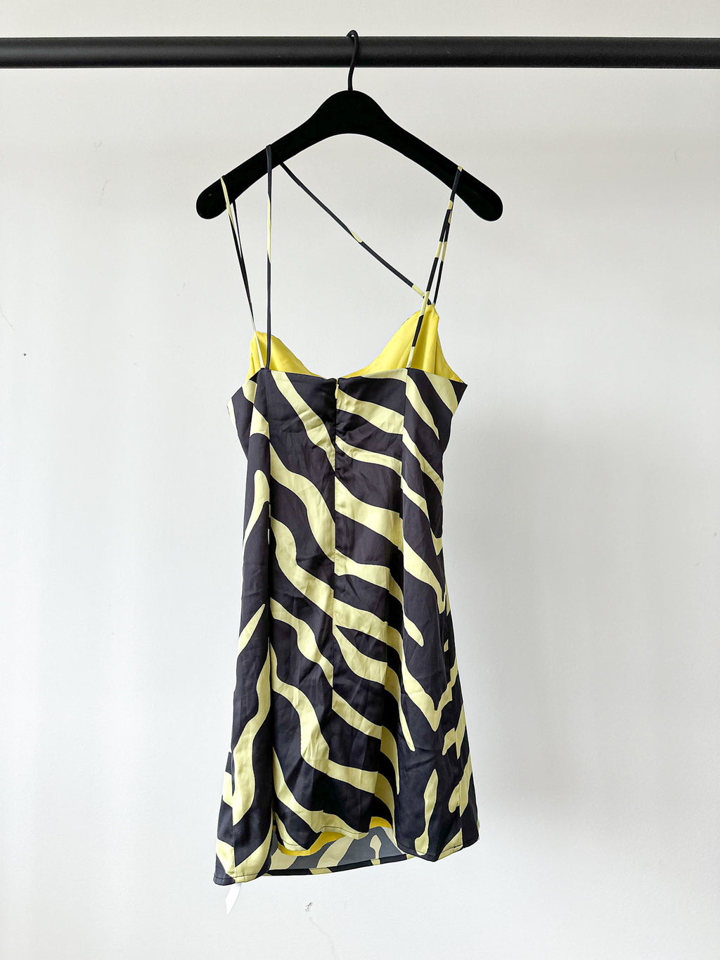 De La Vali Frisco Spaghetti Strap Tiger Black Neon Mini Dress - House Of Huntington
