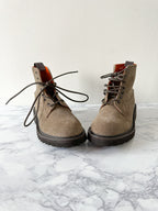 Tricker's Camilla Grey Suede Lace-Up Ankle Derby Country Boots