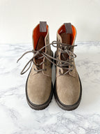 Tricker's Camilla Grey Suede Lace-Up Ankle Derby Country Boots