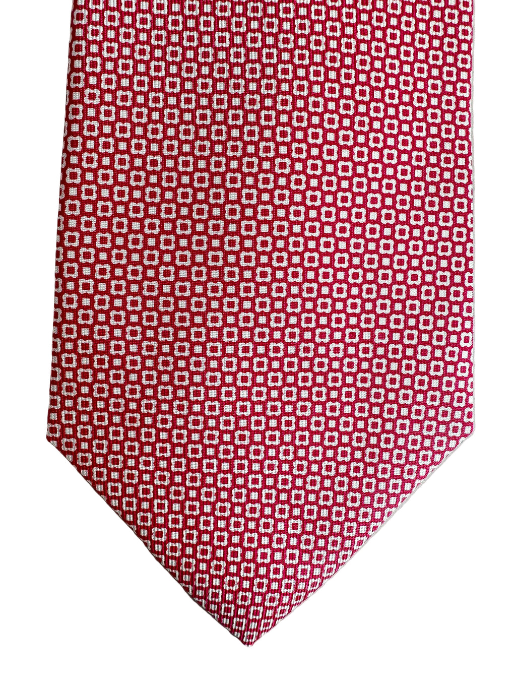 Drake's Pink White Floral Silk Tie