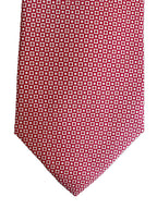 Drake's Pink White Floral Silk Tie