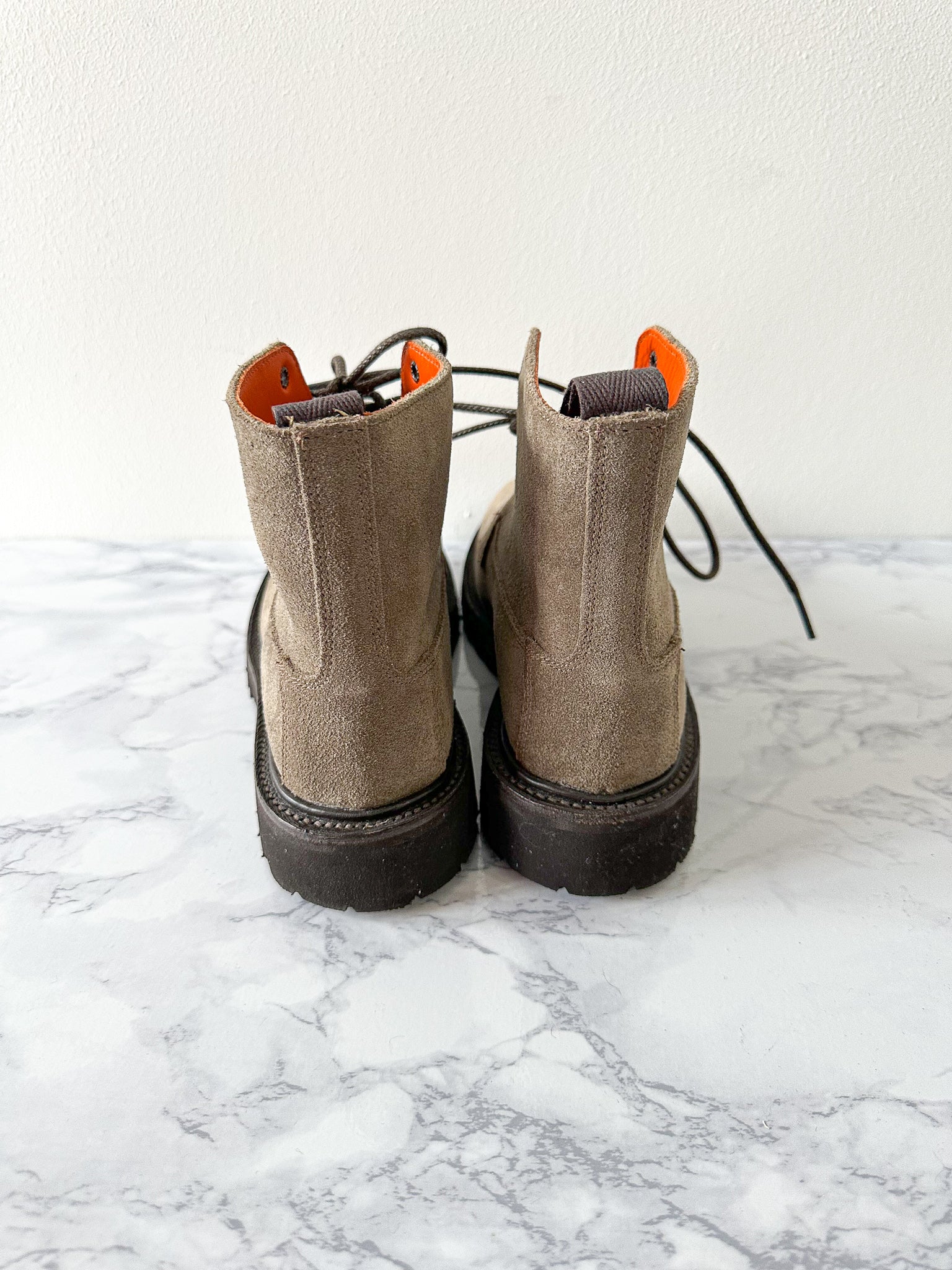 Tricker's Camilla Grey Suede Lace-Up Ankle Derby Country Boots