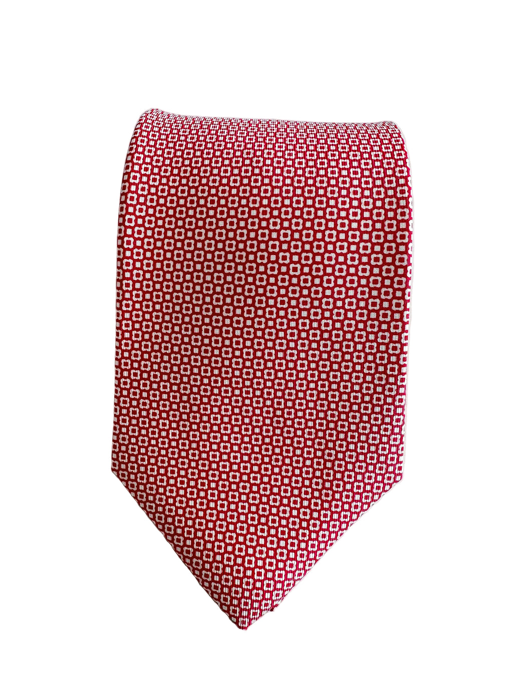 Drake's Pink White Floral Silk Tie