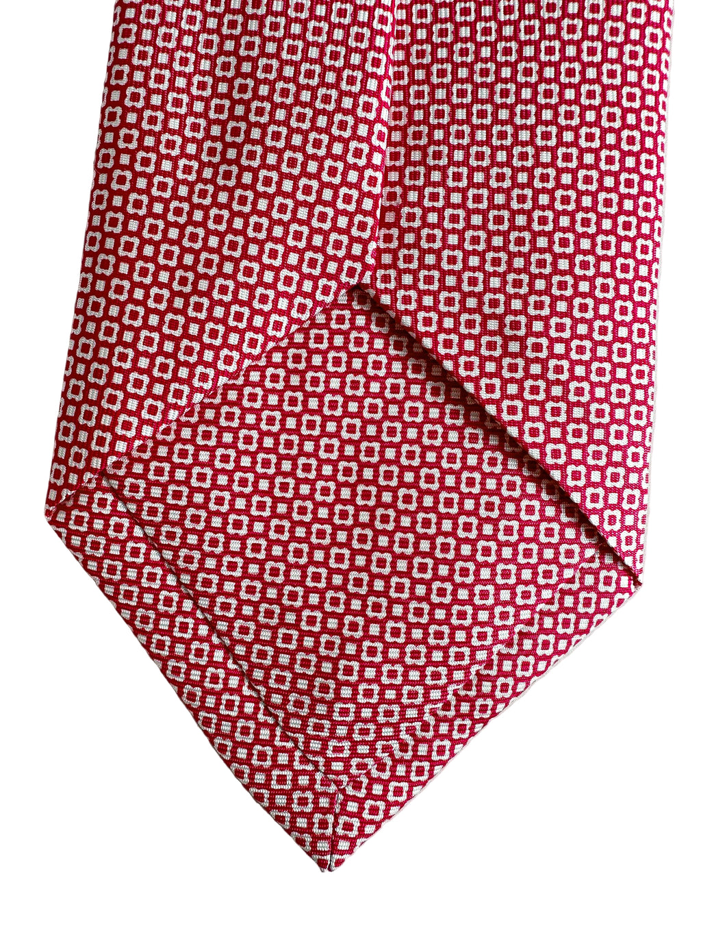 Drake's Pink White Floral Silk Tie