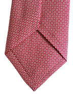 Drake's Pink White Floral Silk Tie