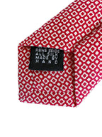 Drake's Pink White Floral Silk Tie