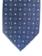Drake's Marineblaue Seidenkrawatte mit Gänseblümchenmuster