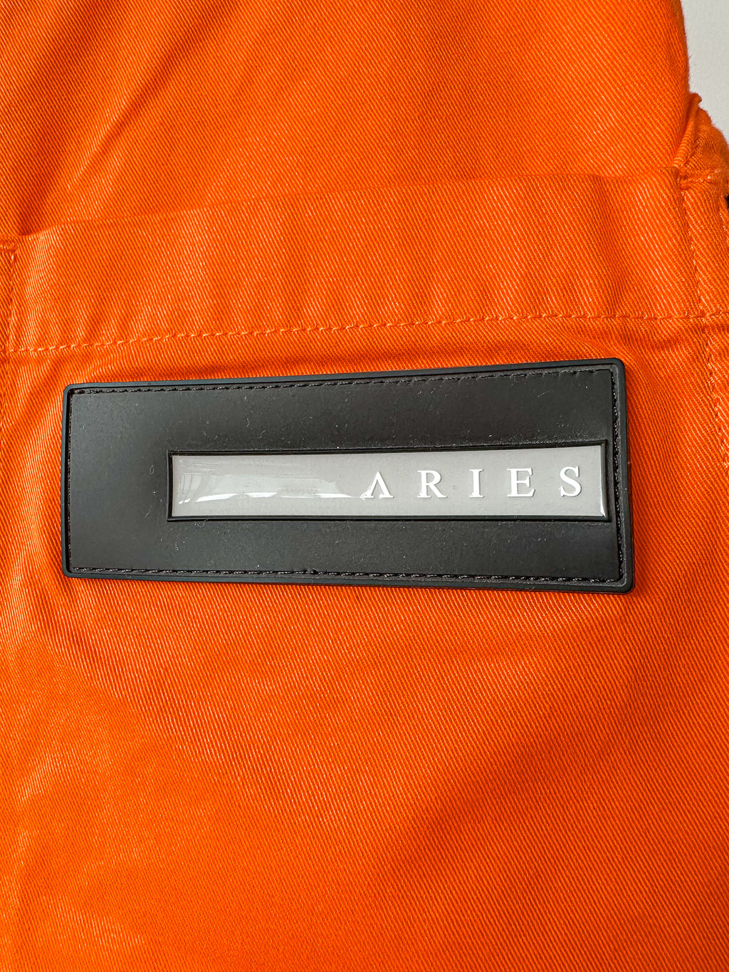 Aries Orange Walking Twill Shorts