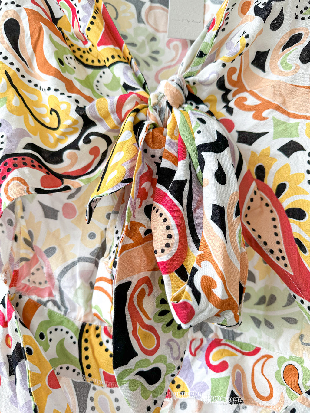 Never Fully Dressed Wrap From Cut-Out Paisley Belle 70s Retro Colourful Playsuit - House Of Huntington