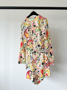 Never Fully Dressed Wrap From Cut-Out Paisley Belle 70s Retro Colourful Playsuit - House Of Huntington