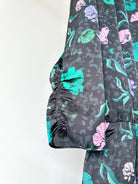 IKKS Floral Print Ruffle Detail Wrap Style Satin Dress - House Of Huntington