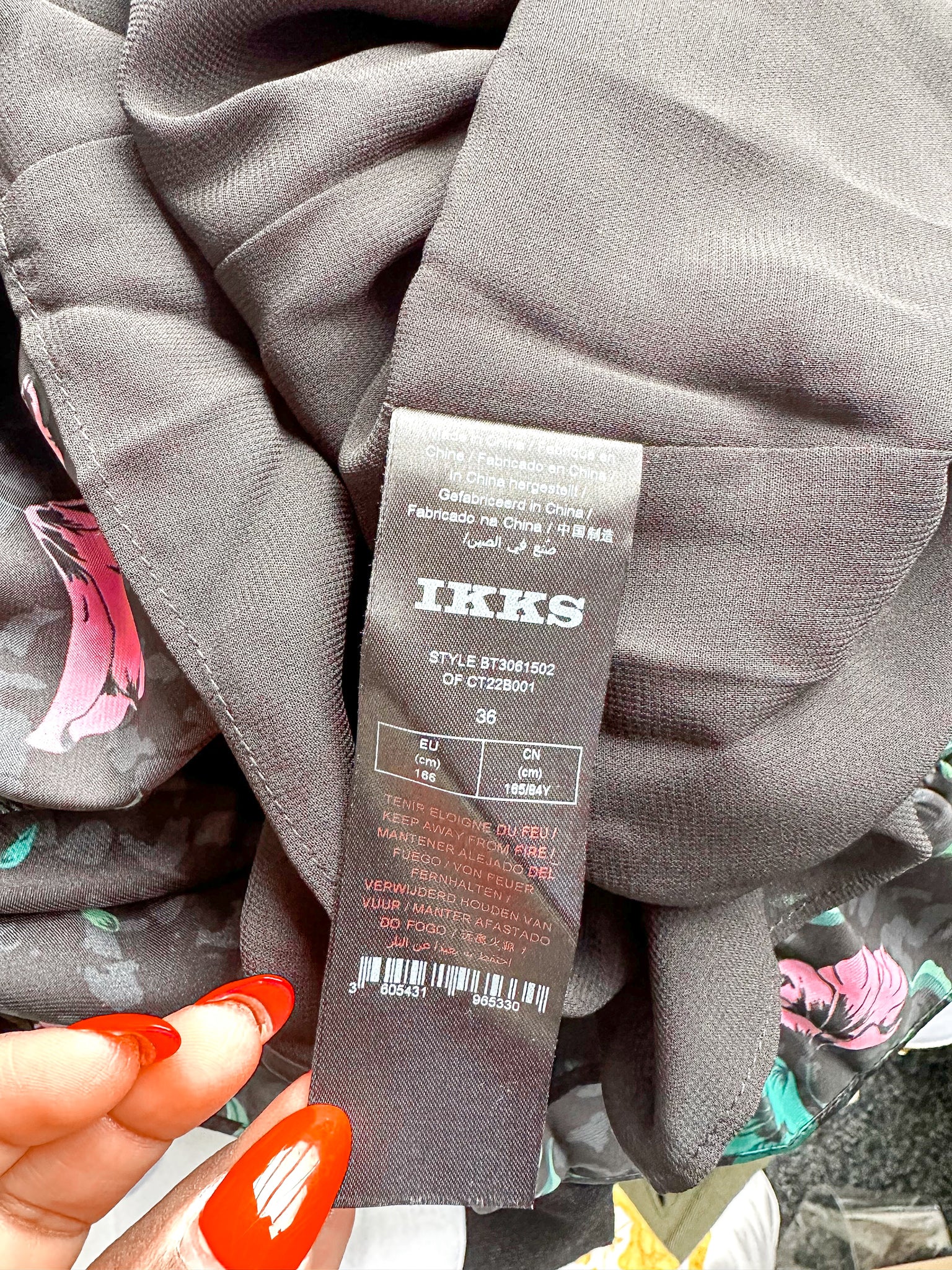 IKKS Floral Print Ruffle Detail Wrap Style Satin Dress - House Of Huntington