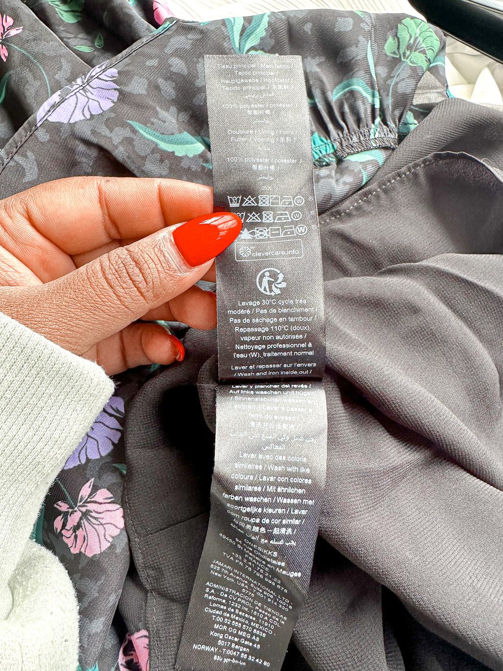 IKKS Floral Print Ruffle Detail Wrap Style Satin Dress - House Of Huntington