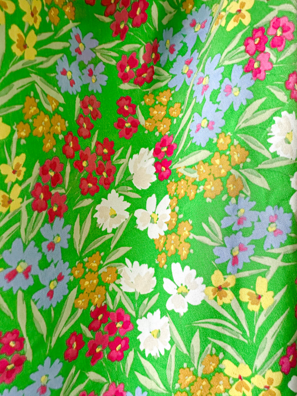 Never Fully Dressed Green Floral Wrap Style Forget Me Not Mini Dress - House Of Huntington