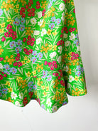 Never Fully Dressed Green Floral Wrap Style Forget Me Not Mini Dress - House Of Huntington