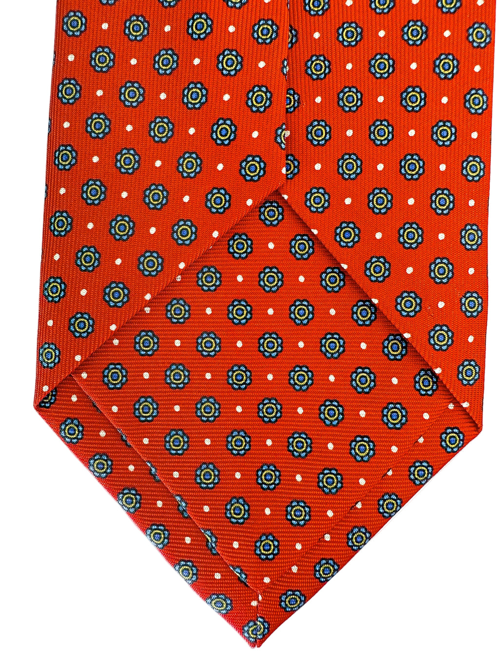 Drake's Seidenkrawatte mit rotem Gänseblümchen-Blumendruck
