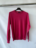 Drake's Linen Cotton Blend Lightweight Sweater In Pink