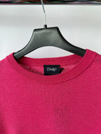 Drake's Linen Cotton Blend Lightweight Sweater In Pink