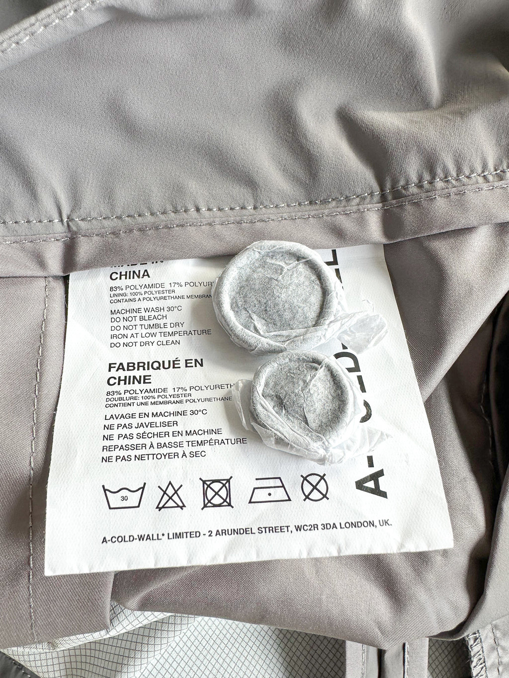 A Cold Wall ACW Grey Shorts