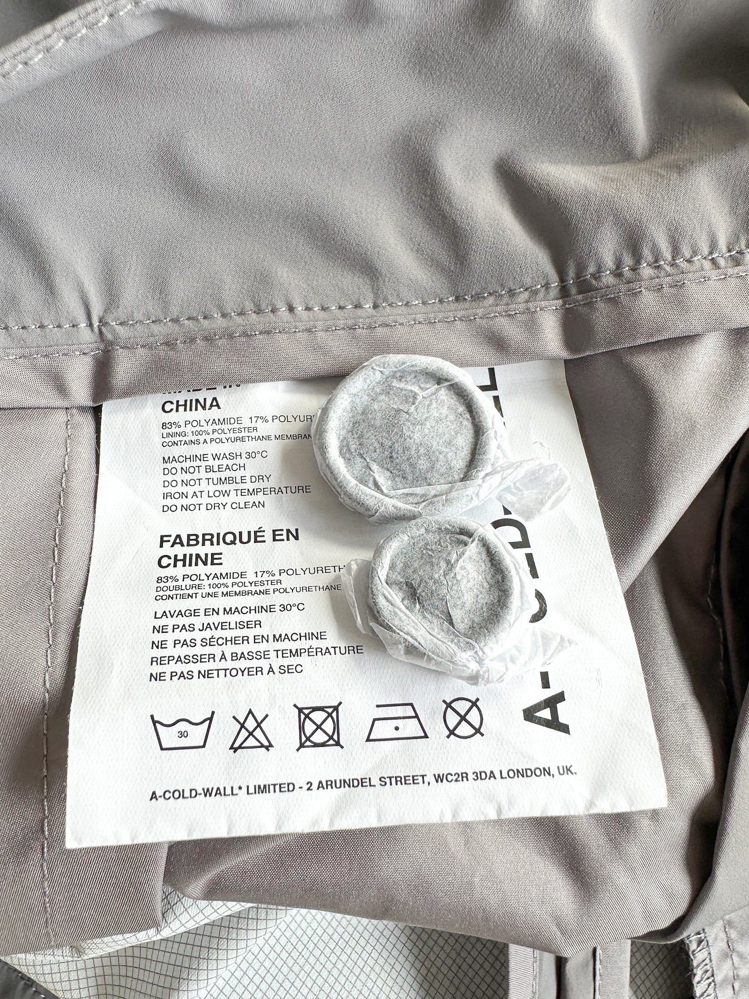 A Cold Wall ACW Grey Shorts