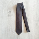 Drake's X Kingsman Prince Of Wales Check Dark Grey Wool Tie - House Of Huntington