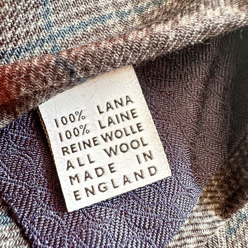 Drake's X Kingsman Prince Of Wales Check Dark Grey Wool Tie - House Of Huntington