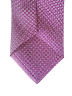 Drake's Purple White Floral Silk Tie