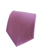 Drake's Purple White Floral Silk Tie