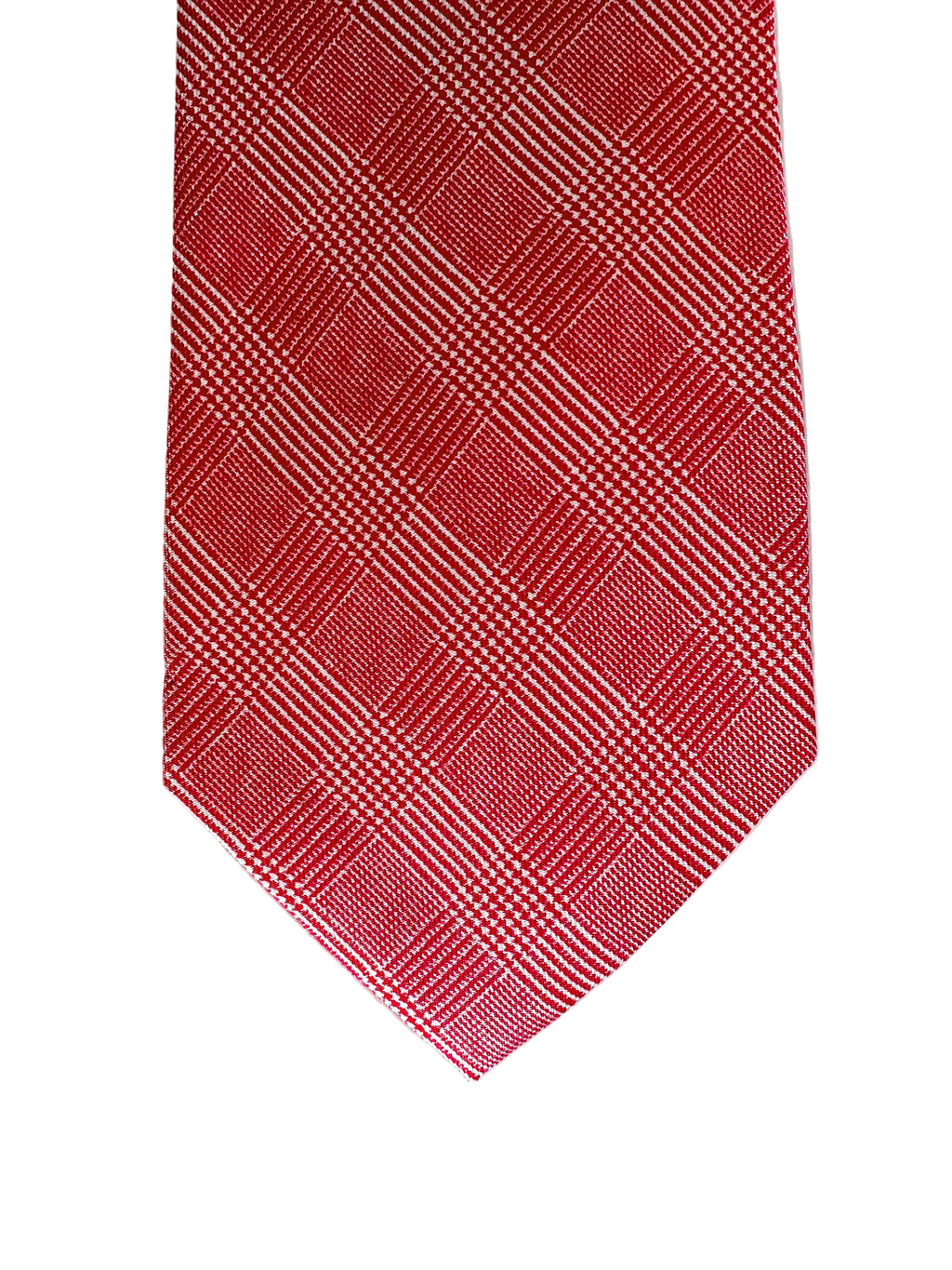 Drake's Pink Checked Silk Tie