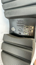 Stuart Weitzman Presley Chunky Chelsea Oat White Utility Boots