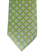 Drake's Green Diamond Print Silk Tie
