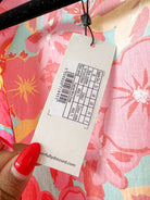 Never Fully Dressed Pink Tropical Floral Wrap Mini Dress - House Of Huntington