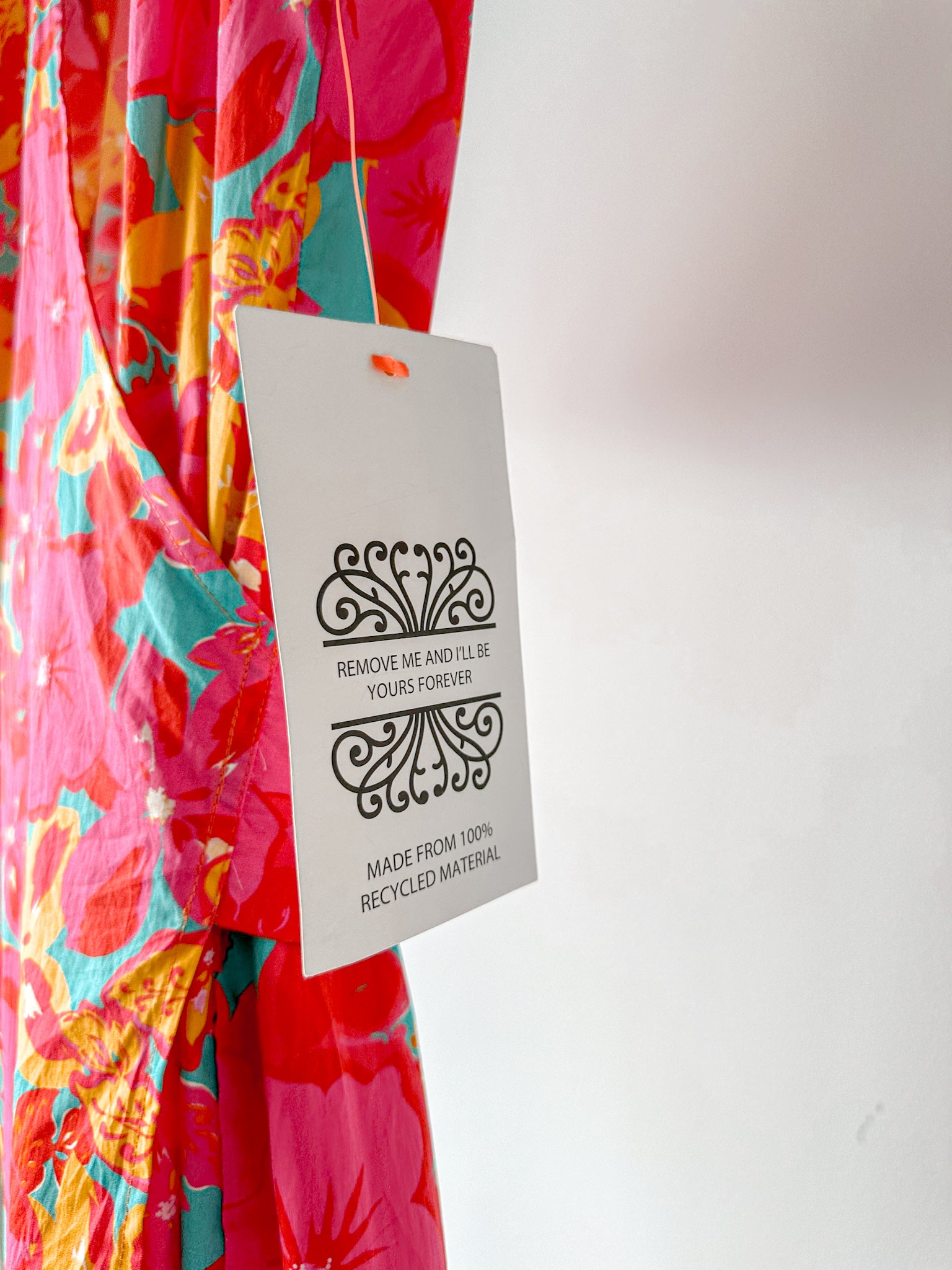 Never Fully Dressed Pink Tropical Floral Wrap Mini Dress - House Of Huntington