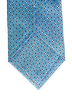Drake's Light Blue Diamond Dot Silk Tie