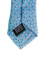 Drake's Light Blue Diamond Dot Silk Tie
