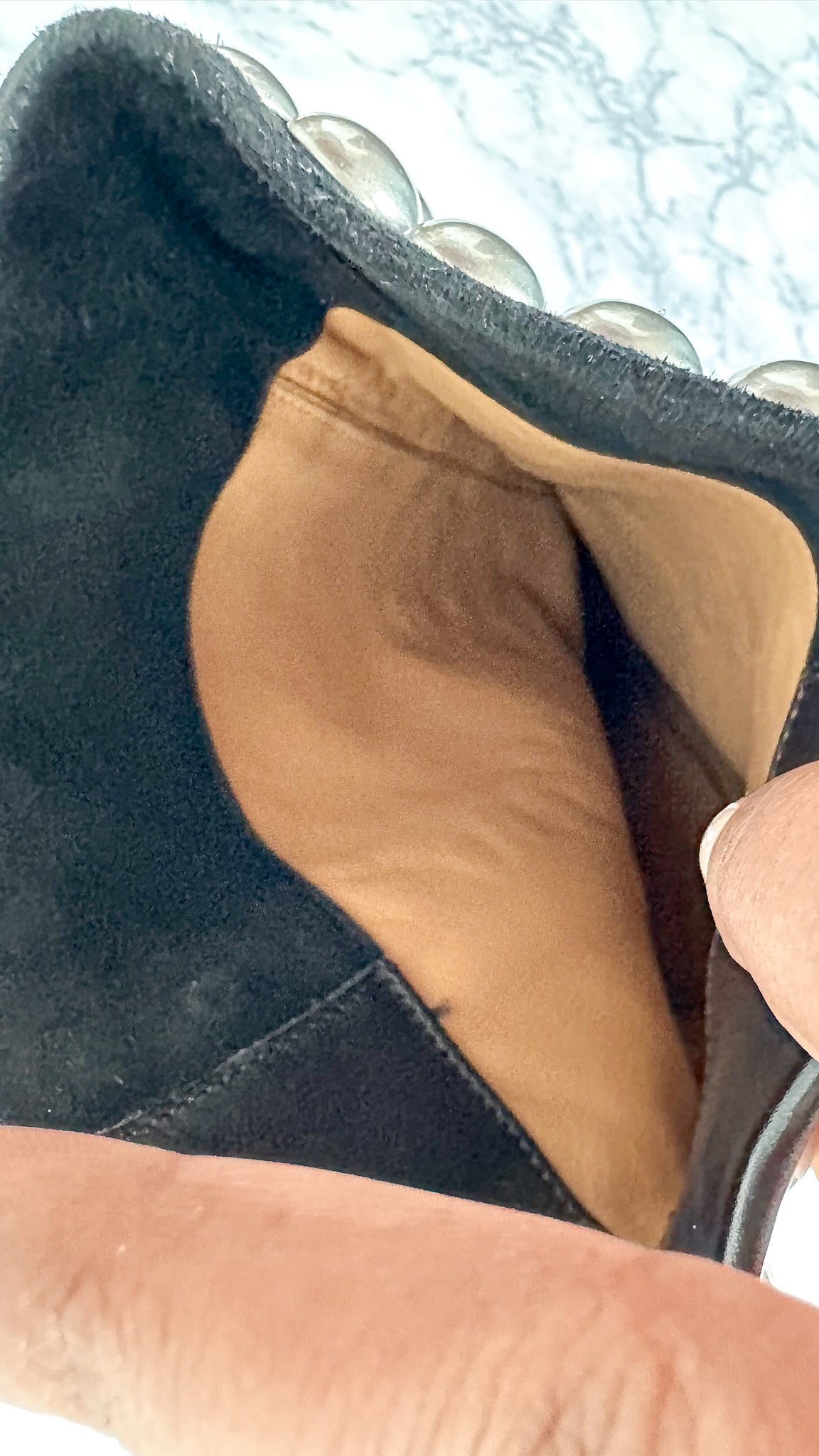 Isabel Marant Layo Studded Cone Heel Suede Black Calf Boots (EU 36)