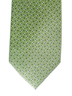 Drake's Green Diamond Dot Silk Tie
