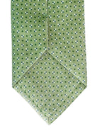 Drake's Green Diamond Dot Silk Tie
