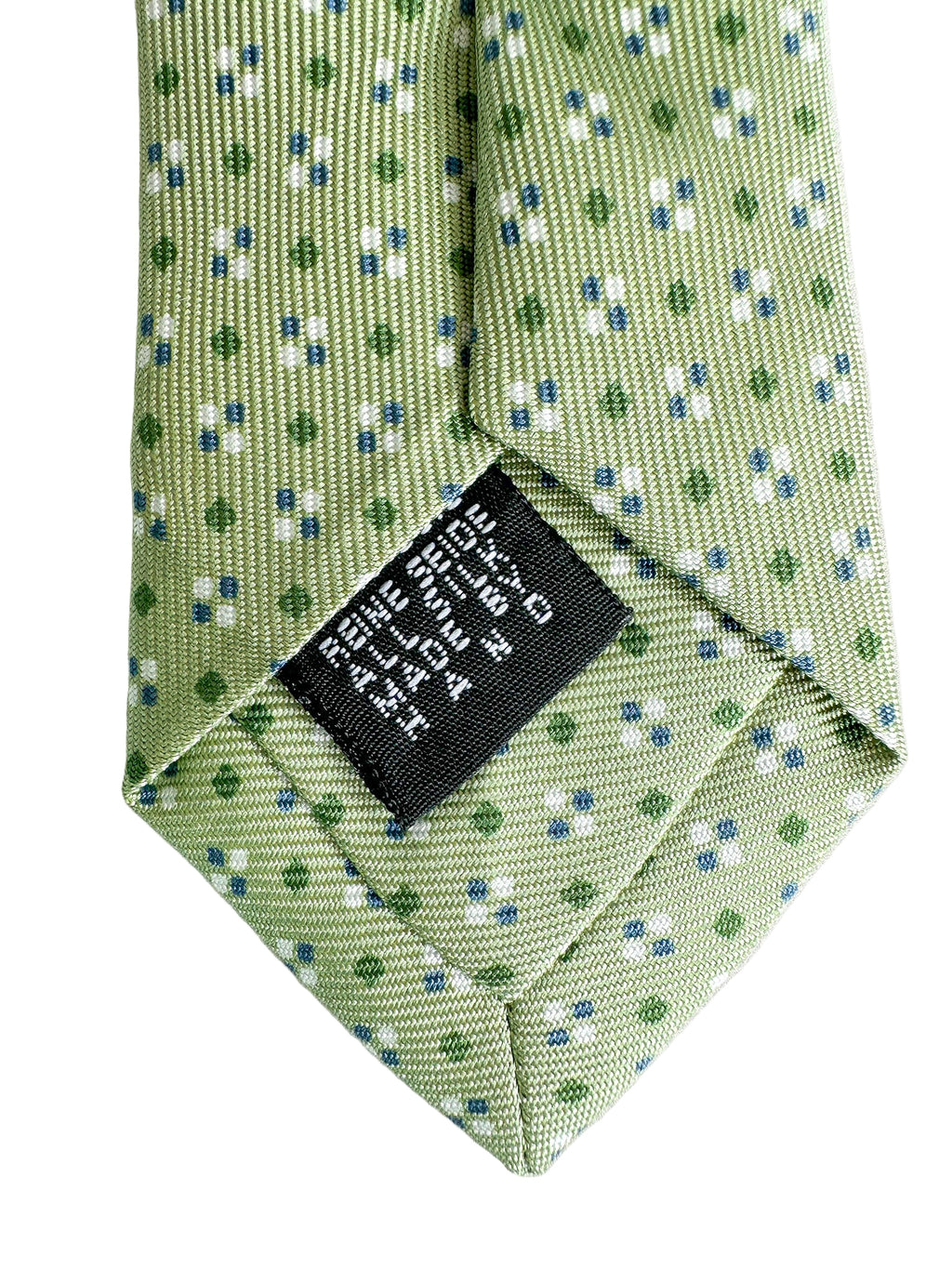 Drake's Green Diamond Dot Silk Tie