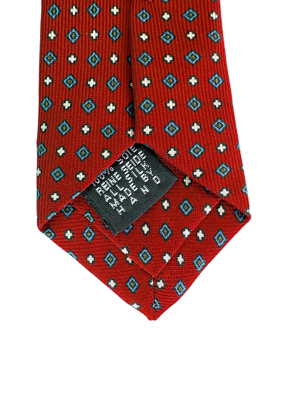Drake's Dark Red Diamond Print Silk Tie