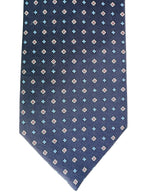 Drake's Navy Diamond Print Silk Tie