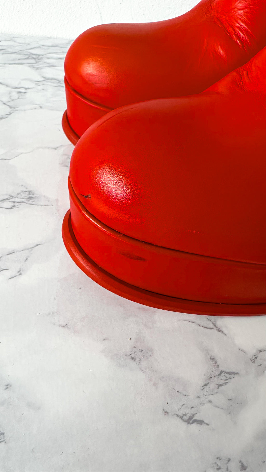 Alexander McQueen Red Platform Red Sole High Heel Boots